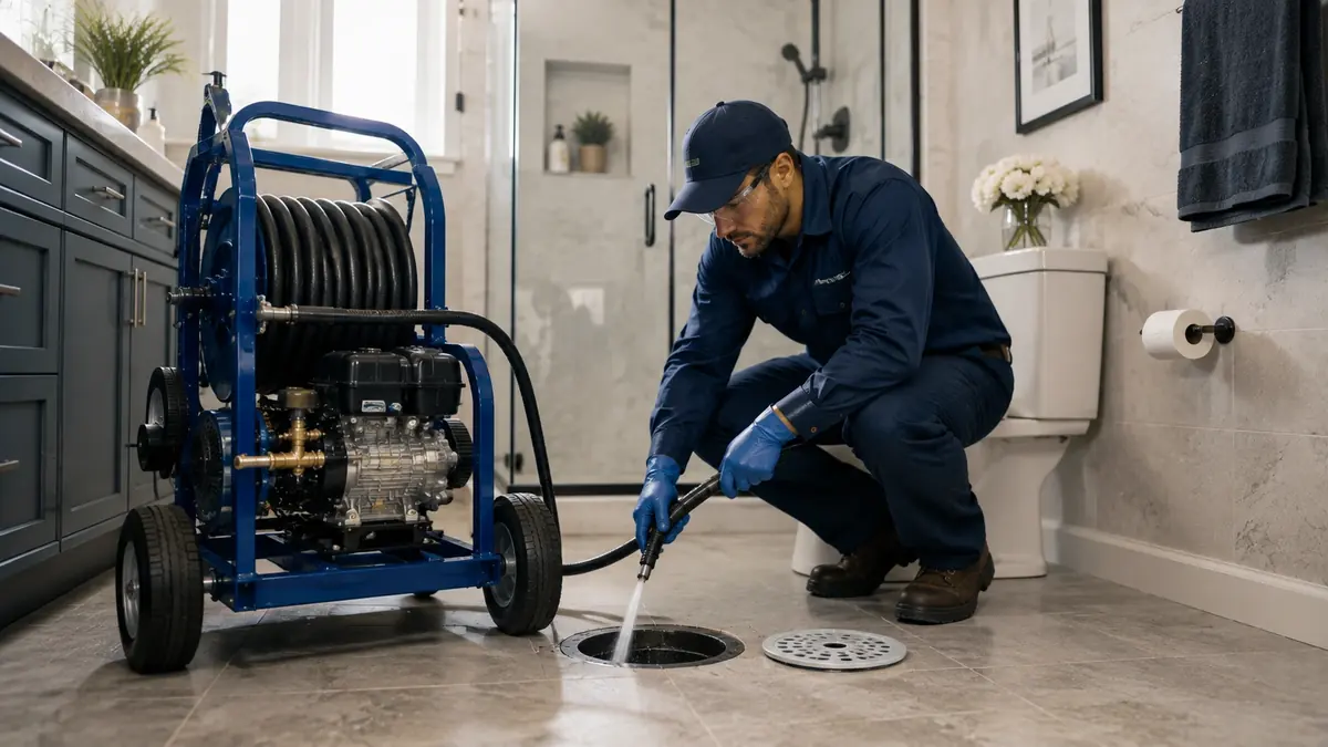 Bathroom Drain Hydro Jetting in Rancho Cordova