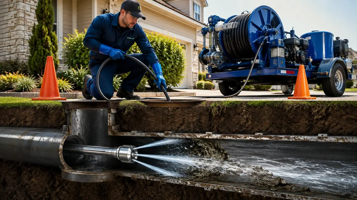 Main Sewer Line Hydro Jet Cleaning in Rancho Cordova