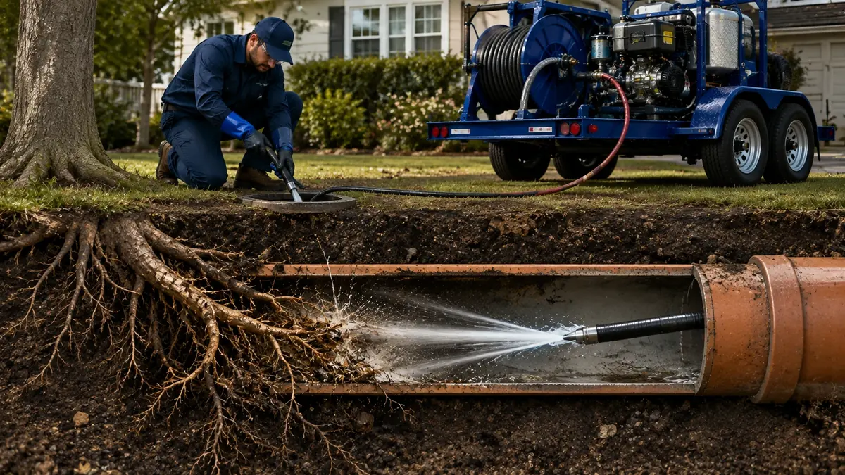 Tree Root Removal with Hydro Jetting in Rancho Cordova